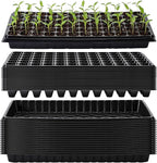 Vesici 32 Pack Seed Starter Trays, 72 Cell Seedling Trays with 1020 Flat Tray, Deep Plug Nursery Plant Pots for Germination, Water Collection, Indoor Outdoor Seed Starting & Transplanting