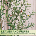 VIVATREES 7FT Olive Tree Artificial Indoor, 84in Tall Faux Olive Tree with Pot, Fake Potted Tree with Fruits for Home Office Decor