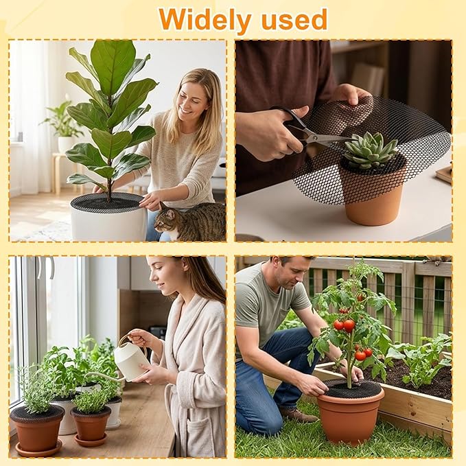 5 Pcs Squirrel Guards for Potted Plants, 11.9 Inch Soil Cover for Indoor Plants, Plant Pot Cover, for Outdoor Indoor Garden Plant Landscaping