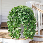 Faux Outdoor Plants Fake Hanging Plants for Outdoors Outside Decorations, 2 Pcs Green Fake Ivy Vines Realistic UV Resistant Artificial Greenery for Planters Porch Garden Yard Front Door Patio Indoor