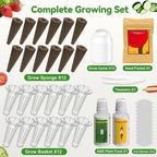 inbloom 12-Pod Fruit Seed Pod Kit for AeroGarden, iDOO, Ahopegarden Hydroponic Growing System, Included Strawberry, Cucumber, Green Pepper, Golden Tomato, Radish, Dwarf Pea, Beet, 400+ Seeds