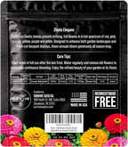 Zinnia Seeds California Giants Package of 10,000 Wildflower Seeds - Wild Flower Seeds Large Bright Blooms, Pure Non-GMO Flower Seeds for Planting, Neonicotinide Free
