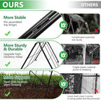 2 Pack 49"x16.3" Adjustable Garden Trellis for Climbing Plants Outdoor, Heavy Duty Rust-Proof Metal Cucumber Trellis A Frame Trellis for Raised Bed Pea Tomatoes Grape Vegetables