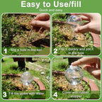 4 Pack Plant Watering Globes - 380ml Self-Watering Bulbs, Automatic Plant Waterer for Indoor & Outdoor Potted Plants, Vacation Plant Care Essential, Decorative Glass Design (380ml/13oz)
