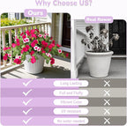 INXUGAO Artificial Fake Flowers for Outdoors Spring Decoration 2 Bundles Faux Flowers Plants for Outdoor Planters UV Resistant Silk Realistic Flowers for Outside Home Garden Front Porch Patio Décor