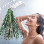 115 PCS Mixed Dried Eucalyptus Stems with Lavender Flowers Bundle for Shower, 17'' Natural Eucalyptus Leaves Branches Hanging Shower Plant for SPA Home Fragrance Bathroom Table Vase Decor