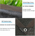 Greenhouse Shade Cloth Shade Sail 5m X 4m Rectangle Hole Distance 1m with Grommets, Heat-Insulating Mesh Tarp for Greenhouses, Courtyards and Flowers Plants,black-3x7m