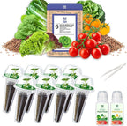 Salad Greens Seed Pod Kit with Lettuce and Tomato, Red and Green Leaf, Butter Head, Spinach for Hydroponic Pods, Grow Anything for Hydroponics Growing System Kit, Plant Food and Growing Guide 8-Pod