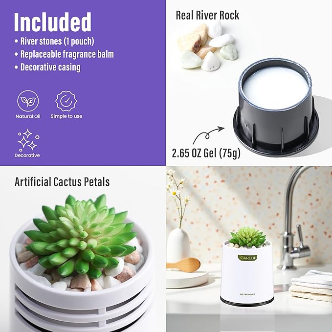 2 Pack Artificial Succulent Plants with Subtle Lavender, Faux Indoor Plants for Home Decor, Small Fake Plant for Bathroom, Bedroom, Office Decor, Aesthetic Room Accessories, Housewarming Gift