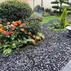 FANTIAN 40 lbs Black River Rocks for Outdoor Landscaping, 1-2 Inch Decorative Black Pebbles Stones for Planter, Garden Rocks, Vase, Home Décor, Plant Rocks, Paving Stones and Fountain