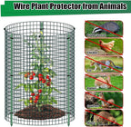 6 Set Wire Plant Protector from Animals - 12"x16" 18Pcs Metal Mesh Plant Cage Covers, Dual Secure with U-Stake & Support, Garden Rabbit Barricade Chicken Wire Cloche for Plants Shrubs Vegetable Flower