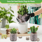 Legigo 50 PCS 30mm Coco Coir Pellets Seed Starter Pods, Compressed Seed Starting Coconut Coir Pellets Soil Plugs for Seedlings, Seeds Plant Starter Pods for Garden Planting Herbs Flowers Vegetables