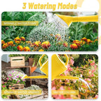 2 Gallon Watering Can, Outdoor Watering Can for Plants, Garden Water Can with Removable Long Spout and Stainless Steel Sprinkler Head, Large Water Can for Greenhouse (Yellow, 2 Gallon)