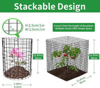 5 Pack Plant Protector from Animals, 12x12 Inches Wire Plant Protector, Plant Cages to Keep Rabbits Out