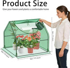 36"×36"×36" Green Houses for Outside, Portable Mini Greenhouse with Mesh Vents, Weatherproof PE Plant Shelter for Patio Gardening