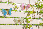 Decorative Metal Butterfly, Colorful Plant Decoration for Pot,Planter,Garden Fence, Wall,Hanging Ornament, 3-Piece Set