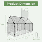 Decoroca 4x2ft Chicken Wire Plant Protectors - Crop Cage with Flip-Top&10 Ground Stakes, Outdoor Plant Protection Cage Keep Animals Out of Your Vegetable Garden - Suitable for 4x2ft Raised Garden Bed