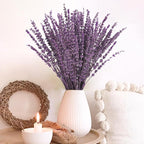 Uieke Dried Lavender Flowers Bundles, 16" Dried Purple Preserved Lavender Bouquet for Shower Weeding Home Fragrance Vase Crafts Decor, 50g (1.76oz)
