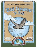 Down To Earth All Natural Fertilizers Organic Bat Guano - High Nitrogen Plant Food for Vegetative Growth 7-3-1, 2 lb