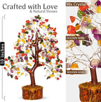 Chakra Tree - Chakra Crystals, Mix Crystal, Money Trees, Tree of Life Chakra, Balancing Tree, Crytals and Gemstones, Good Luck Home Decor
