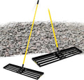 Lawn Leveling Rake, 45"x10" Heavy Duty Sand Leveling Tool with 7FT Long Handle, Steel Golf Rake for Soil, Compost, Gravel, Lawn Leveler for Yard, Garden, Golf Course, Landscaping Level Tool