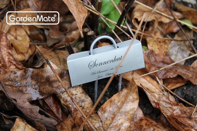 GardenMate 100-Pack Weatherproof Mini Metal Plant Labels, Height 5 3/4'', Label Area 7/8'' x 2 1/2''