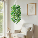 DREAMLOOM 2 Packs Fake Hanging Plants with Pots, Artificial Pothos Hanging Plants with Macrame Hanger for Indoor Decor, Fake Hanging Vines Faux Greenery for Home Kitchen Office