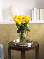KaBloom - Bouquet of 12 Fresh Yellow Roses (Farm-Fresh, Long-Stem) with Vase - Fresh Flowers for Birthday, Valentine's & Mother's Day