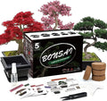 Indoor Bonsai Starter Kit - 5 Seeds Growing Complete Set with Gardening Tools for Beginners, Home DIY Mini Garden Gift for Adults