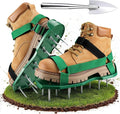 Ohuhu Lawn Aerator Shoes for Grass: Free-Installation Aeration Shoes with Stainless Steel Shovel, Heavy Duty Spike Aerating Sandals Lawn Tool for Yard Patio Garden