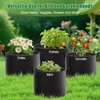 FEED GARDEN 5 Gallon Grow Bags 8 Pack – 300G Thickened Fabric Plant Pots with Reinforced Handles, Breathable Drainage Planters for Vegetables, Flowers & Herbs Indoor Outdoor