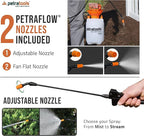 Petratools 1 Gallon Pump Sprayer – HD101 Garden Sprayer for Weeds, Lawn Care & Pesticides – 52” Long Hose, 2 Nozzles & Easy Carry Handle – Durable & Lightweight (Pack of 2)