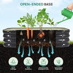 3 in 1 Galvanized Raised Garden Bed - 4x2x1ft (2Packs) Modular Planter Box Outdoor | Metal Raised Bed Kit with Bracing Rods for Gardening Vegetables Flowers Fruits Herbs (Gray)