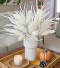 7 PCS Artificial Stems Fake Plants for Spring Summer Decor, 26 in Fake Leaves Greenery Branches White Silk Flowers Faux Foliage DIY Stems for Vase Home Kitchen Farmhouse Indoor Table Centerpiece