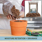 100% Natural Pine Bark Mulch Nuggets (8 Quarts), Small Mulch Chips for Indoor/Outdoor Container Gardening, Ideal for Soil Supplement, Houseplant Mulch