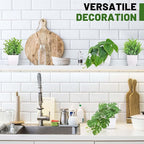 Der Rose 6 Pack Fake Plants Small Artificial Potted Plants Faux Plants for Home Office Desk Bathroom Aesthetic Farmhouse Room Decor Indoor