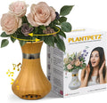 Animated Vase with Bluetooth Speaker - 8.5” Tall |Interactive Smart Flower Vase | Responds to Voice, Touch & Motion | Records Custom Messages | 2 inch Opening, Sequoia