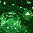 Joomer Green Solar Fairy Lights, 2-Pack Total 80FT 240LED Solar String Lights Outdoor Waterproof 8 Lighting Modes for Fence Party Garden Patio Yard Home Holiday Tree St. Patrick's Day Decoration