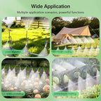 39 FT Drip Irrigation System - Double-Head 360° Adjustable Garden Watering System with 24 Spray Nozzles, Garden Atomizing Misting System & Irrigation System for Garden, Greenhouse, Yard, Lawn, Plants