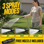 Bionic Steel 25 Ft Metal Garden Hose with Nozzle, 25Ft x 5/8 In. Premium 304 Stainless Steel Metal Water Hose, Flexible Non Kinking, Lightweight, Heavy Duty, for Yard, Outdoor