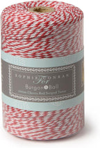 Burgon & Ball Sophie Conran Striped Garden Gift Wrapping Twine, 200 Meters Length, Red/White
