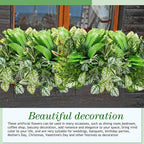 Cindeer 24 Pcs Artificial Flowers Planters for Outdoors, UV Resistant Faux Fake Greenery Plastic Plants Outdoor Indoor for Spring Summer Decors Wedding