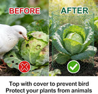 16ftx11.8In Plant Protectors from Animals,Plant Cages for Outdoor Plants,Wire Plant Protector Cage,Wire Plant Protector,Chicken Wire Cloche with Ground Stakes & Nylon Ties Protect Plants from Animals