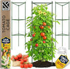 Tomato Cage - Large Trellis Stakes and Plant Support Structures for Vegetables and Climbing Plants - Tall Tomato Cages for Garden, Pots, Raised Garden Bed Outdoor Supplies (3 Pack - Up to 48")