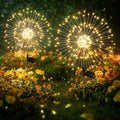 Solar Garden Lights Outdoor Decor Waterproof, 2Pack 120LED Firework Lights for Garden Decorative, Fairy Lights Solar Powered for Yard, Patio,Pathway,Flowerbed,Planter,Party(Warm White)