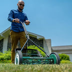 American Lawn Mower Company 1725-16GC 16-inch 7-Blade Reel Mower with Grass Catcher, Specialty Grass Mower, Green