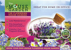 Unique Gardener Mini Office Flower Glass Terrarium Starter Kit with Complete Supplies - The Flowering Mouse Tiny Garden - Easy to Maintain IndoorPlants - Perfect for The Office Or Home Tabletop