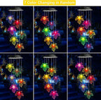 Toodour Solar Wind Chimes, Color Changing Maple Leaf Wind Chime, LED Mobile Wind Chimes, Waterproof Outdoor Wind Chime Lights for Garden, Patio, Party, Window, Thanksgiving