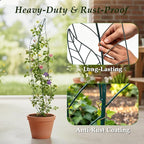 Trellis for Climbing Plants Outdoor Made of Metal, Voumsil Garden Trellis with Leaf Design, for Garden Decor Garden Lawn Porch