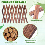 Expandable Garden Lattice Fence, Wooden Trellis for Climbing Outdoor Plants, Stretchable Panel Wall Trellis Vertical Rack Wood Frame Patio Decorative for Vine Ivy Rose